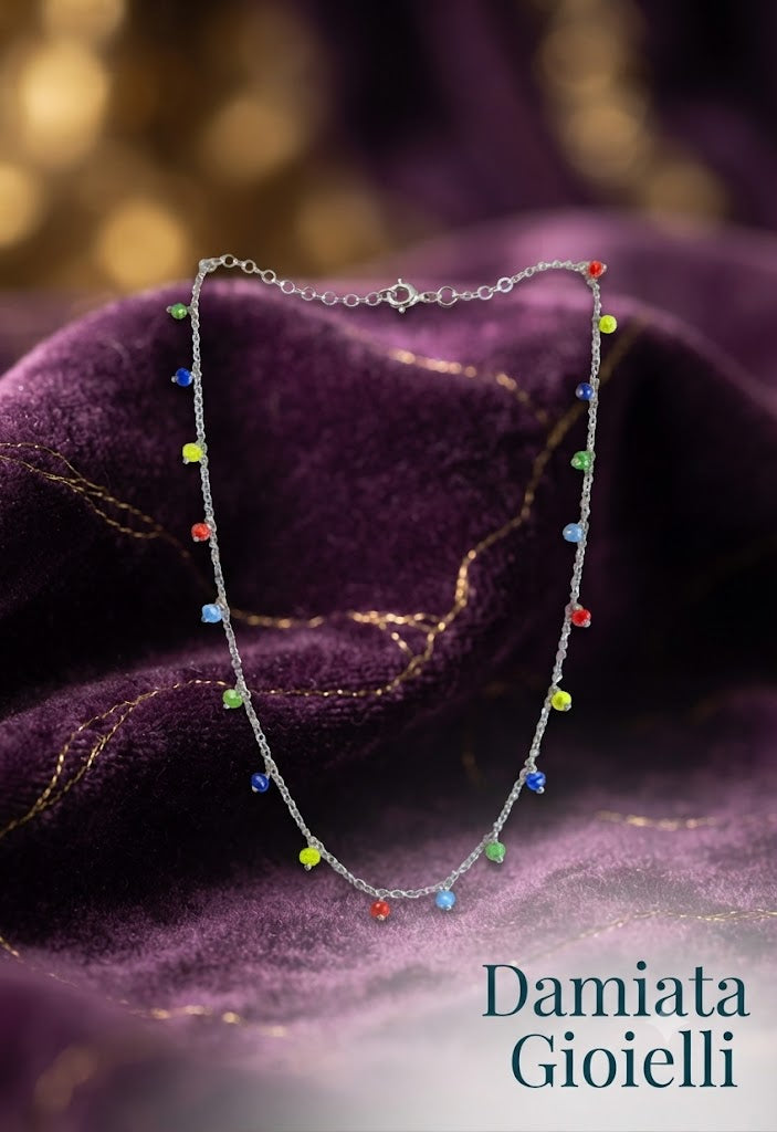Collana donna Morfea Gioielli in argento con perline multicolore ref. 00254209