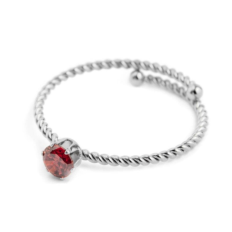 Anello donna Marlù Time to in acciaio e cristallo 18AN115R-S