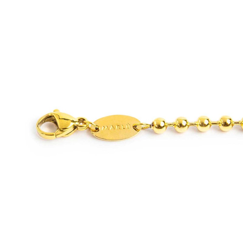 Bracciale donna Marlù Vision in acciaio dorato con charm a cuore 18BR218G
