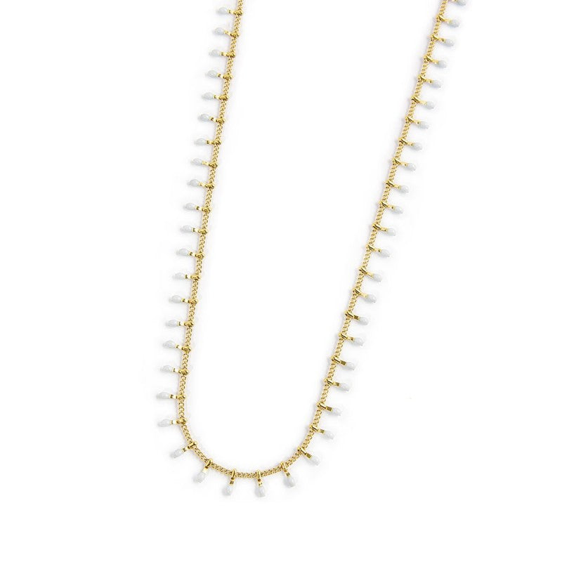 Collana donna Marlù in acciaio dorato 18CN097G-W