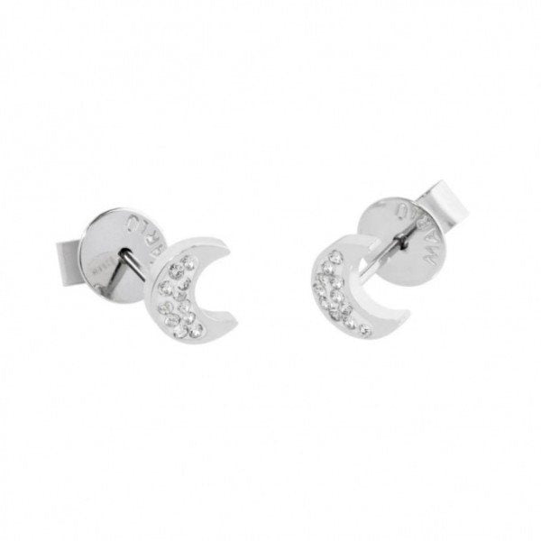 Orecchini donna Marlù collezione "Time to" in acciaio e cristalli 18OR043