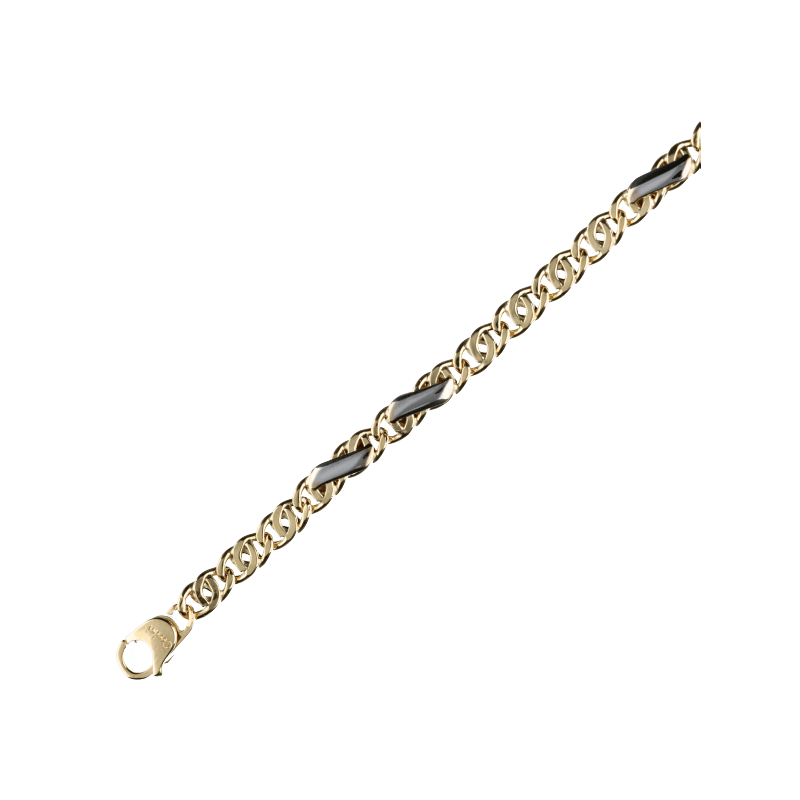 Collana a catena uomo Damiata Gioielli in oro bianco e giallo 2106/8/102