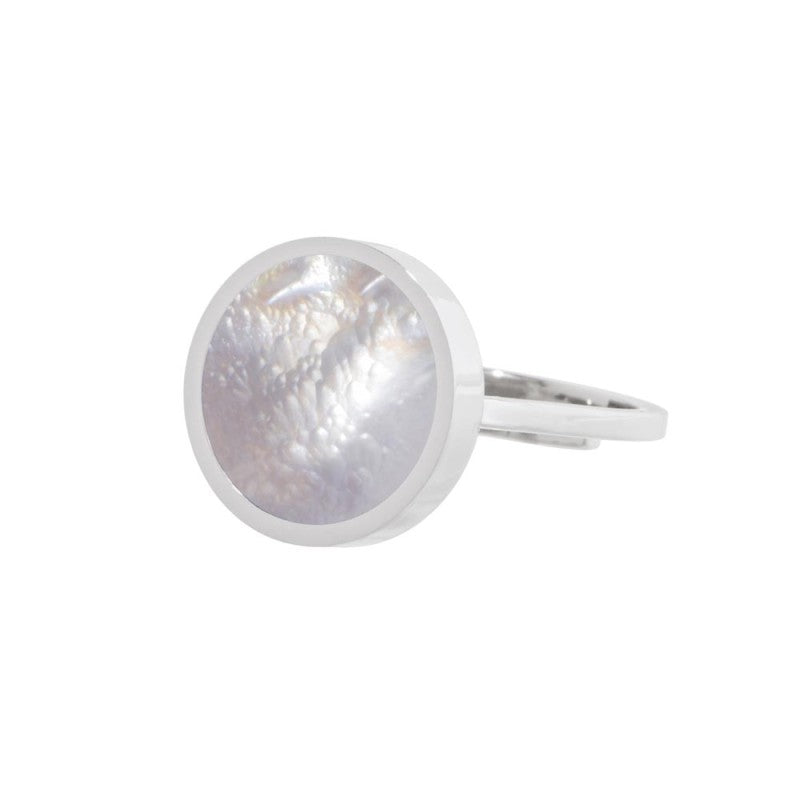 Anello unisex Marlù in acciaio e madreperla 2AN0030-S