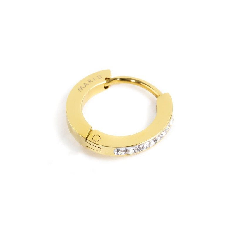 Monorecchino donna Marlù in acciaio e zirconi 2OR0058G-W