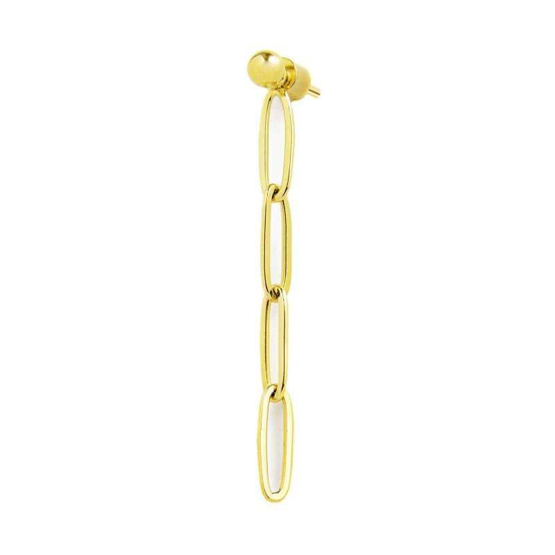 Monorecchino pendente donna Marlù Vision in acciaio dorato 2OR0080G