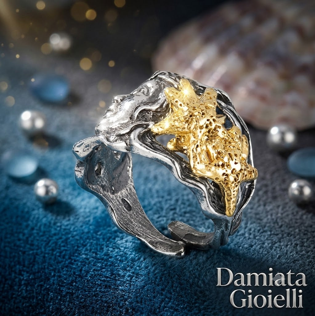Anello Gerardo Sacco mese di luglio in argento bicolore 31134