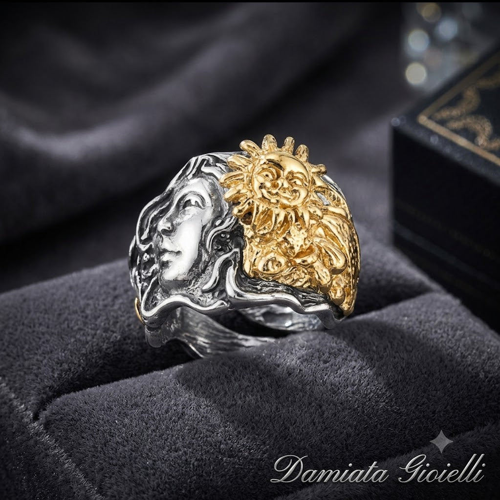 Anello donna Gerardo Sacco mese agosto in argento bicolore 31135