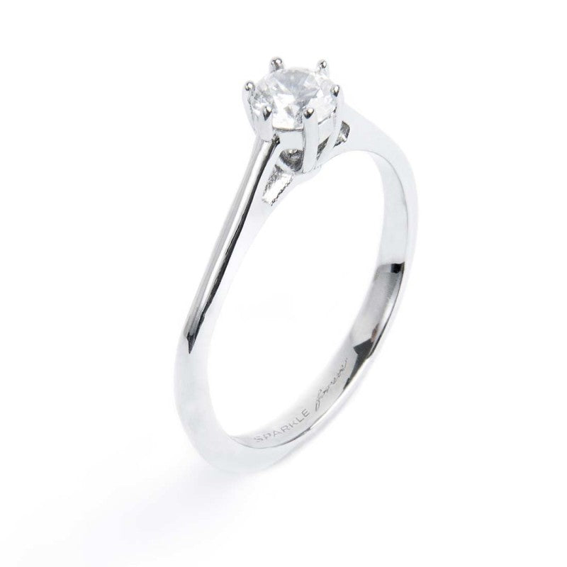 Anello solitario donna Marlù in acciaio e zircone 31AN0008W-14