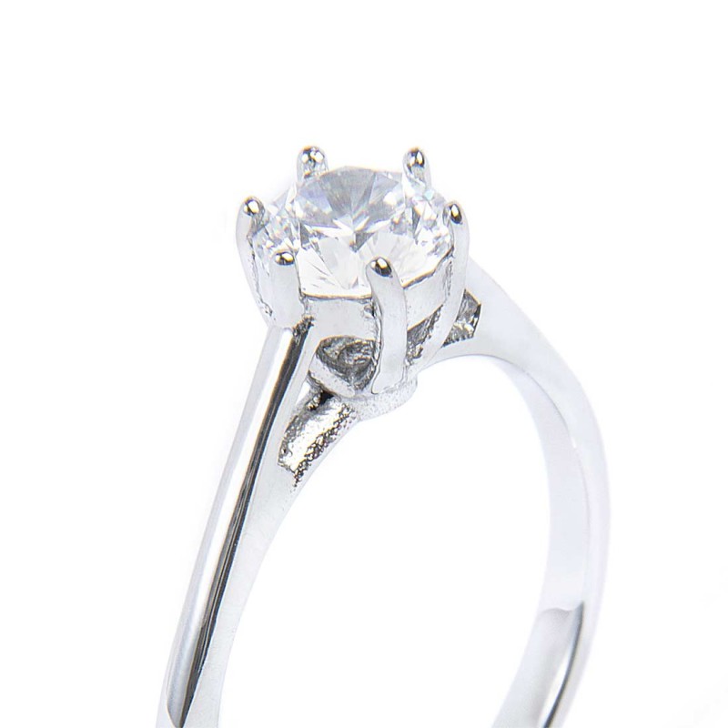 Anello solitario donna Marlù in acciaio e zircone 31AN0009W-16