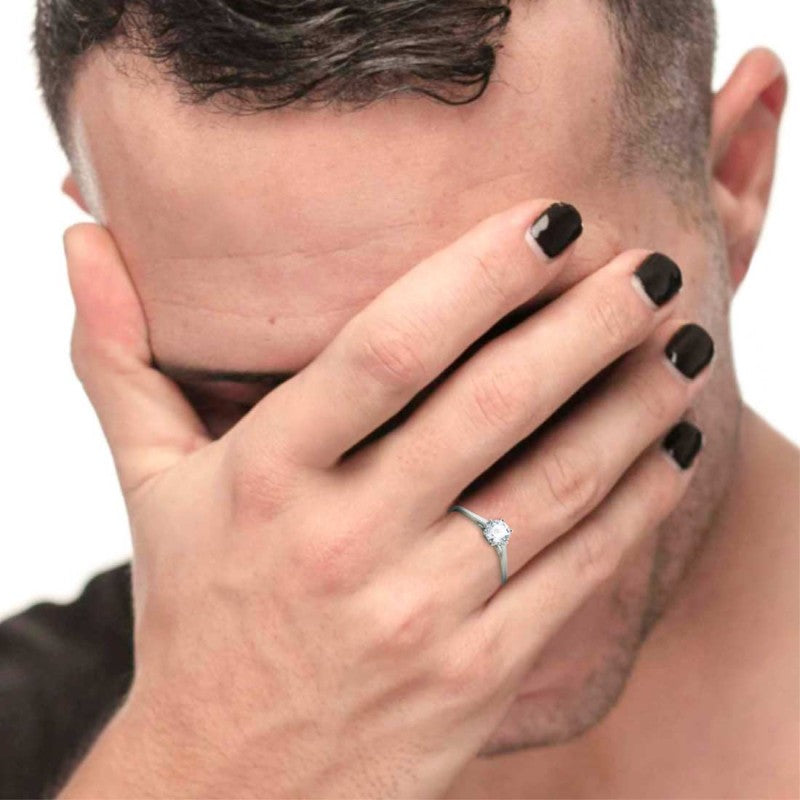 Anello solitario donna Marlù in acciaio e zircone 31AN0009W-16