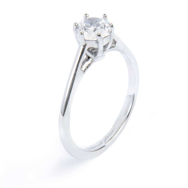 Anello solitario donna Marlù in acciaio e zircone 31AN0009W-20