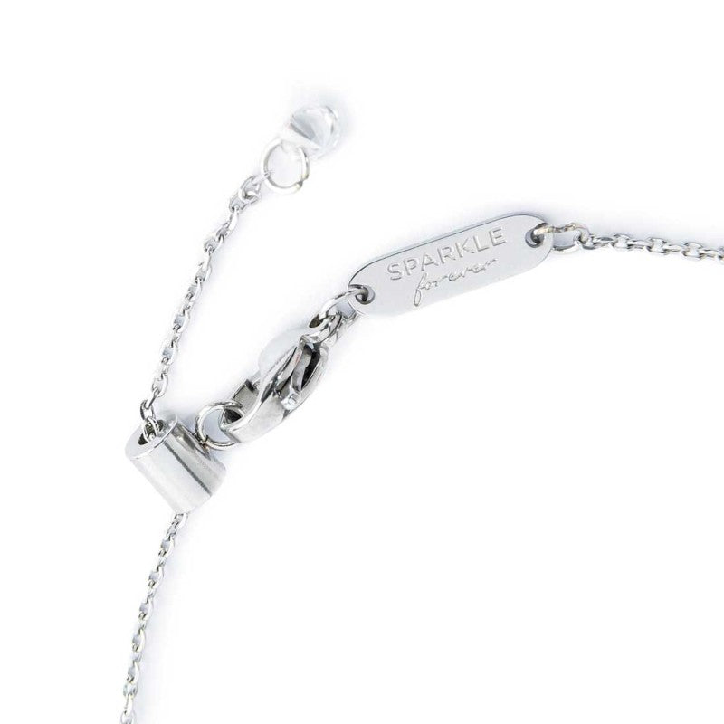 Bracciale infinito unisex Marlù in acciaio e zirconi bianchi 31BR0017-W