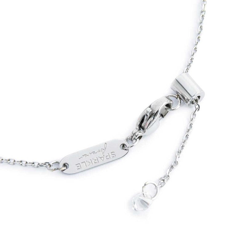 Bracciale infinito unisex Marlù in acciaio e zirconi bianchi 31BR0021-W