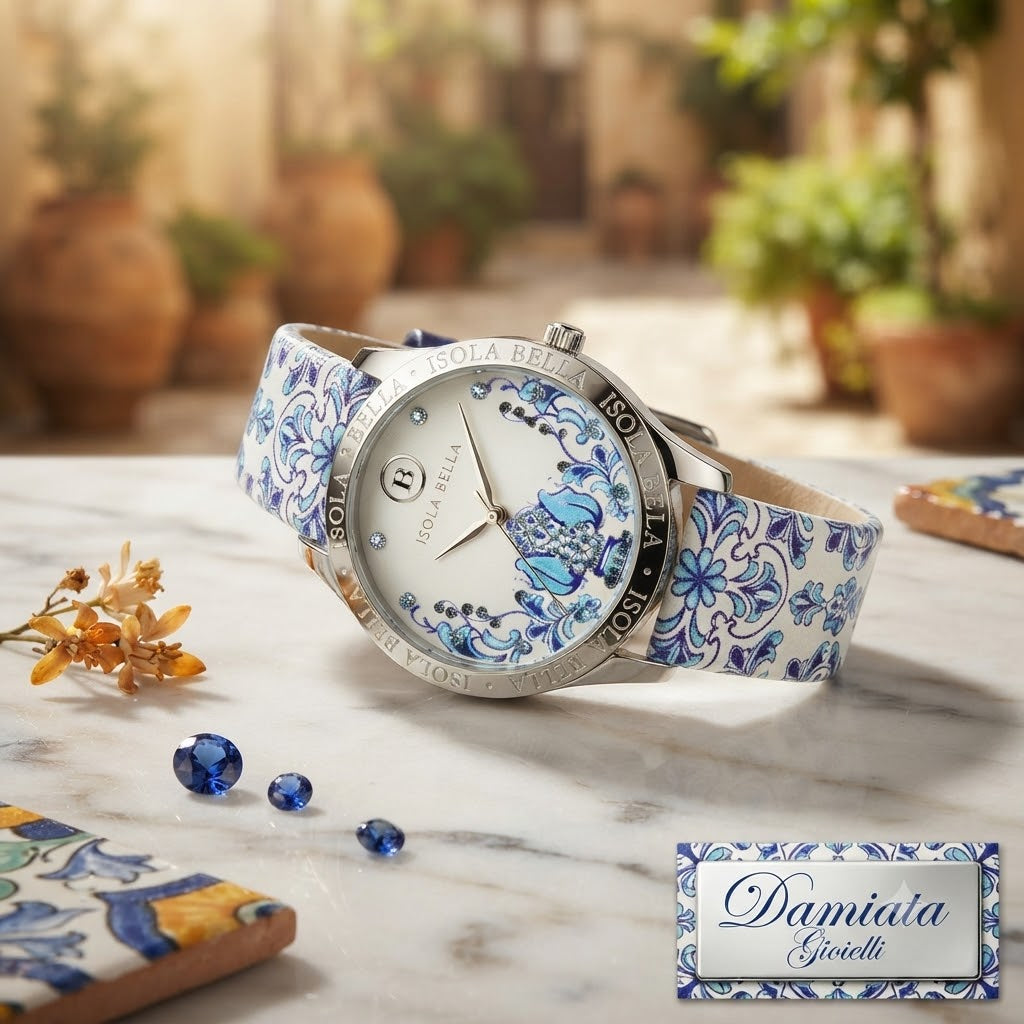 Orologio donna Isola Bella Pigna in acciaio e pelle 40000101