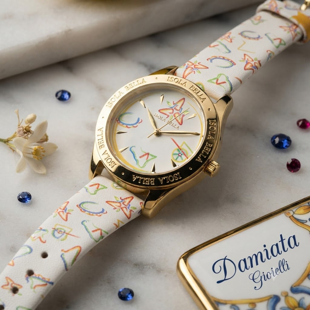 Orologio solo tempo donna Isola Bella 4 Simboli in alloy e pelle 40000132