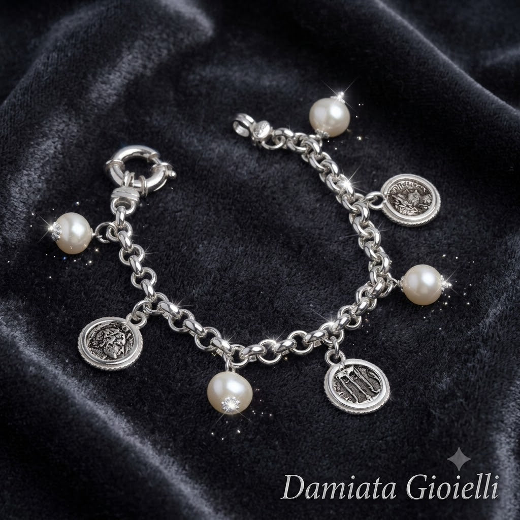 Bracciale donna Gerardo Sacco in argento con perle 40017B