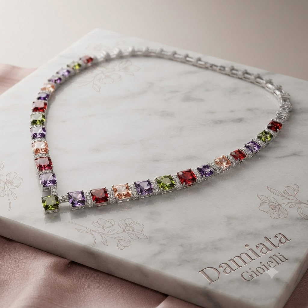 Collana donna Ottaviani in lega metallica e cubic zirconia 500904C