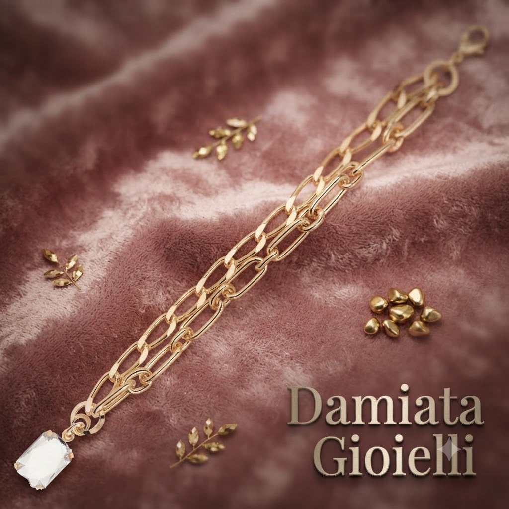 Bracciale donna Ottaviani in lega metallica dorata e cristallo 500947B