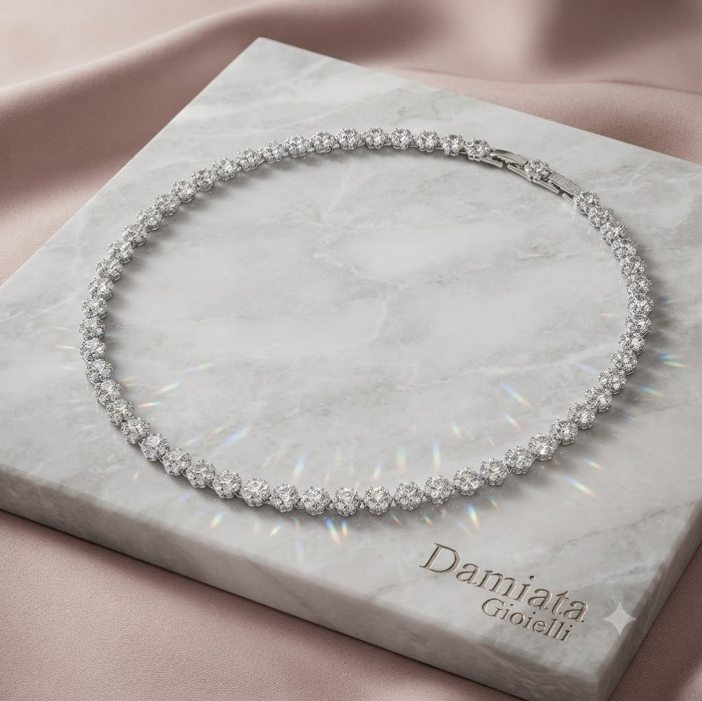 Collana donna Ottaviani in lega metallica e cubic zirconia 501049C