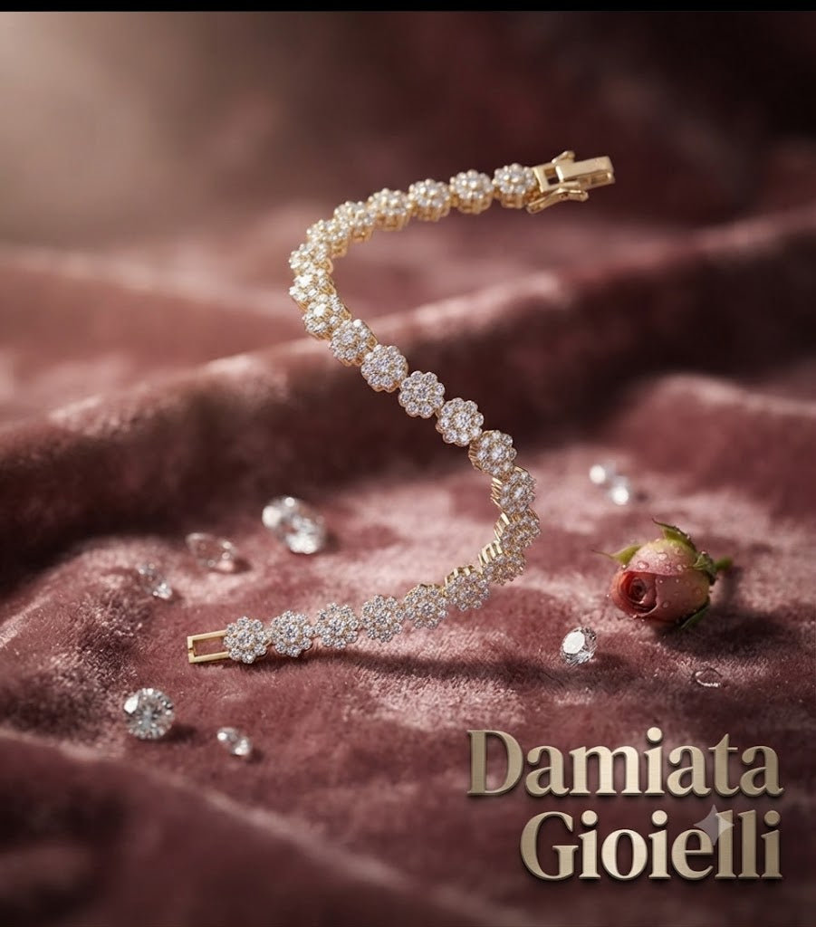 Bracciale donna Ottaviani in lega metallica dorata e cubic zirconia 501089B