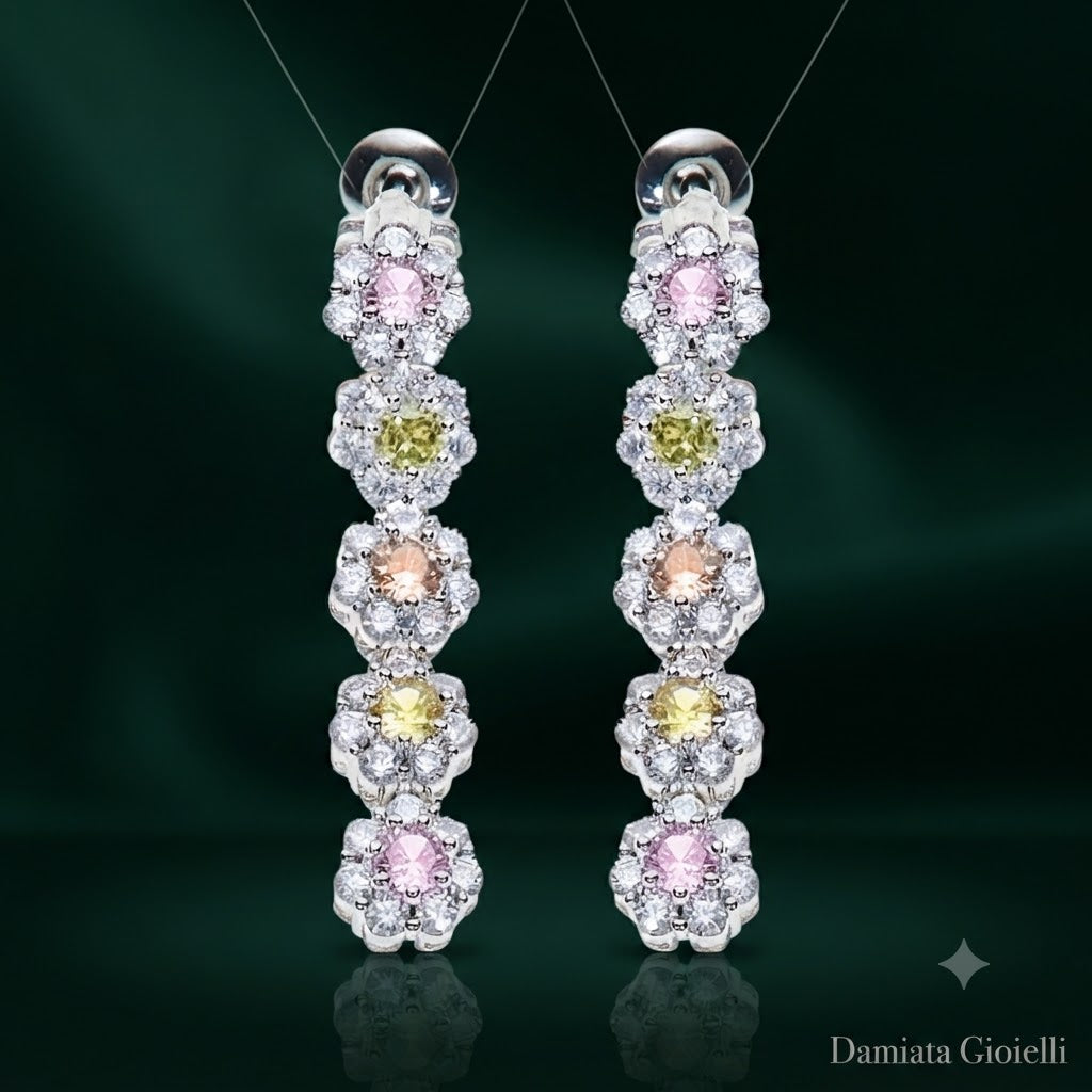 Orecchini donna Ottaviani in lega metallica e cubic zirconia 501116O