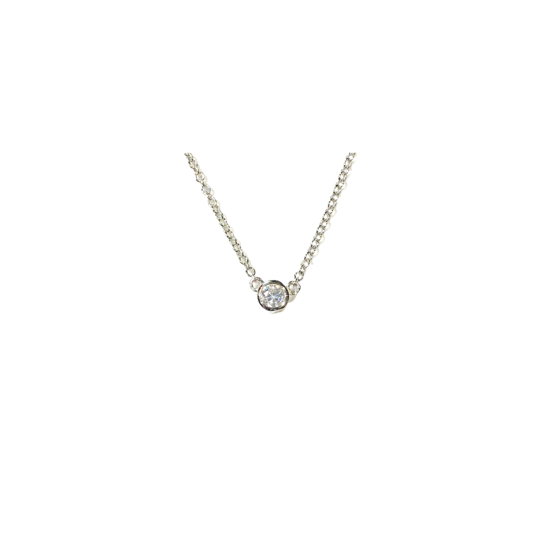 Collana punto luce donna Trova Gioielli in argento e zircone 5017