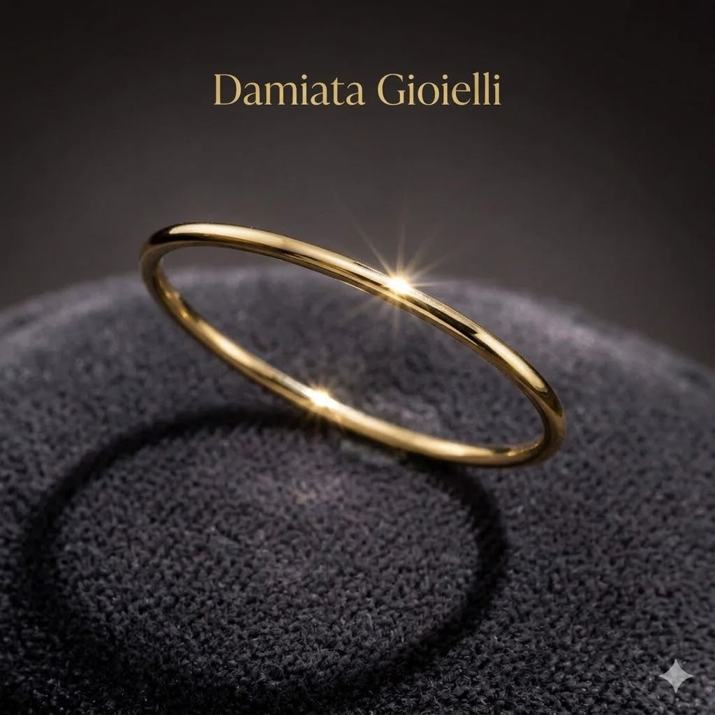 Anello fedina fermanello unisex Damiata Gioielli in oro giallo 515/5/102/1