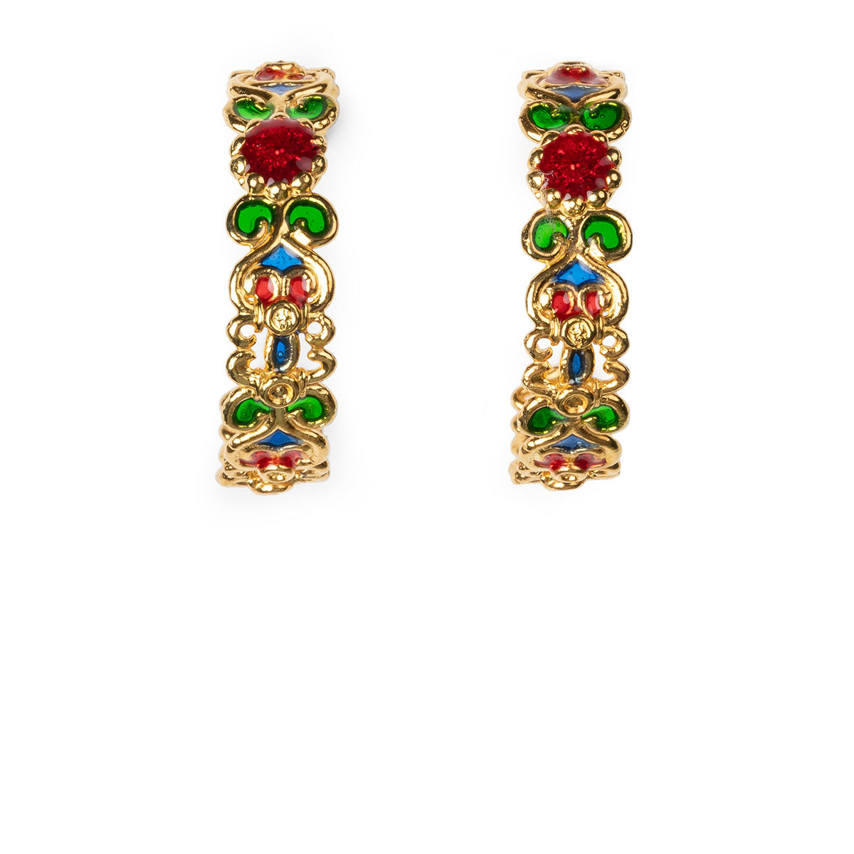 Orecchini donna Isola Bella Boccole Rosone Piccole in lega smaltata placcata oro 60000129