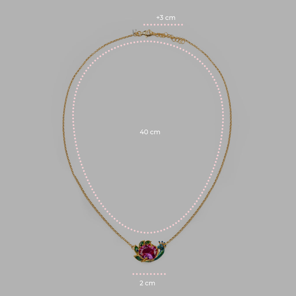 Collana donna Isola Bella Pavone in lega placcata oro e cristallo 60000169