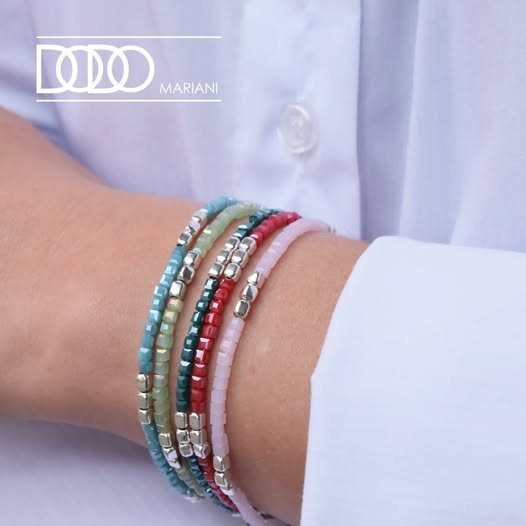Bracciale Dodo Mariani donna in argento e cristallo rosa, lunghezza 18 cm. AI105RS