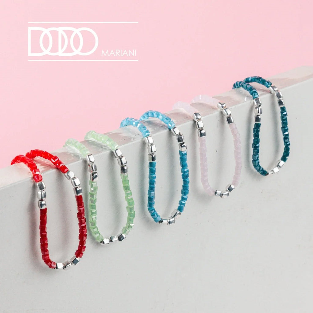 Bracciale Dodo Mariani donna in argento e cristallo rosa, lunghezza 18 cm. AI105RS