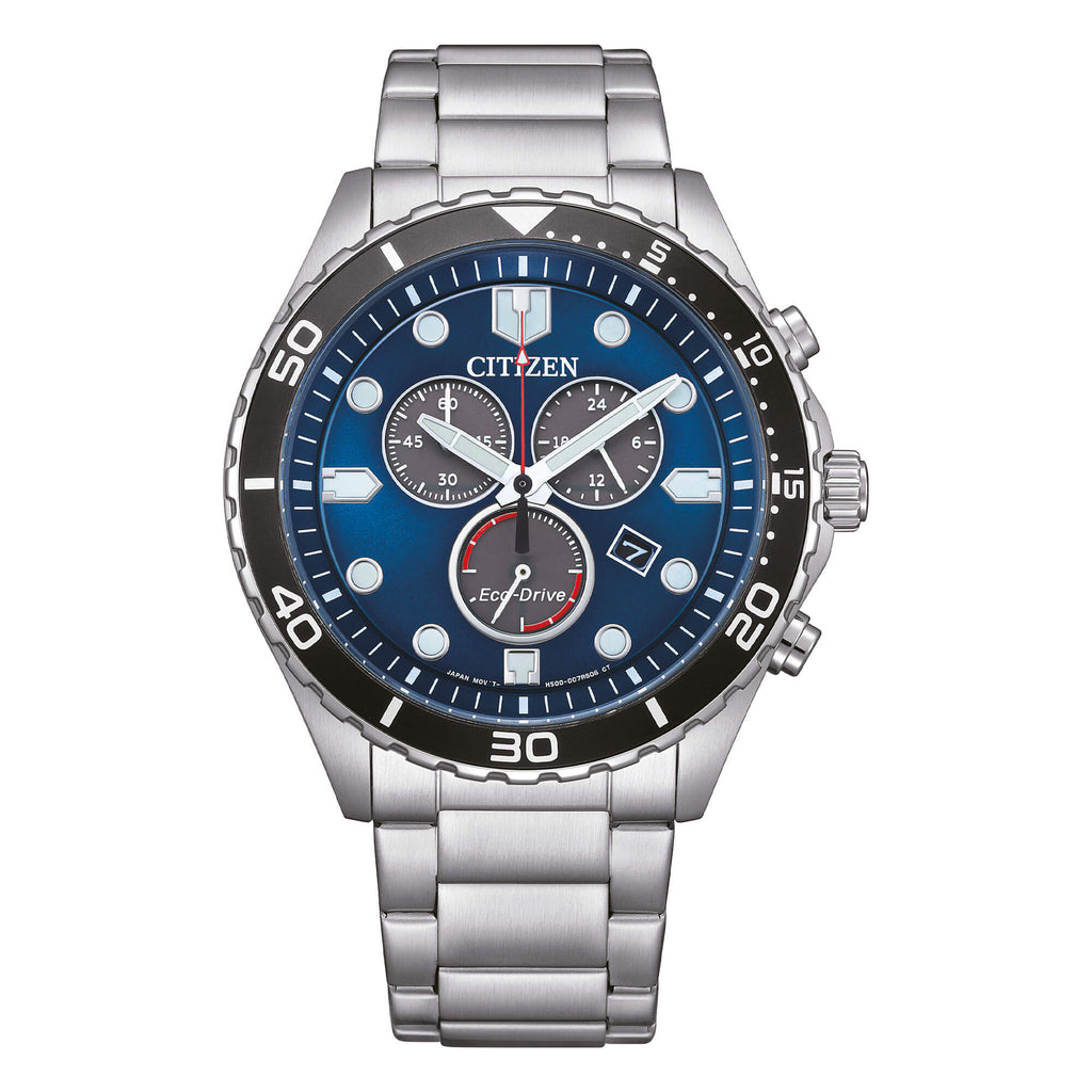 Orologio cronografo Citizen uomo "Sport" in acciaio AT2560-84L