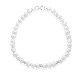Bracciale donna Lucciole Gioielli in oro bianco e perle BRSAT-1OB/9KT