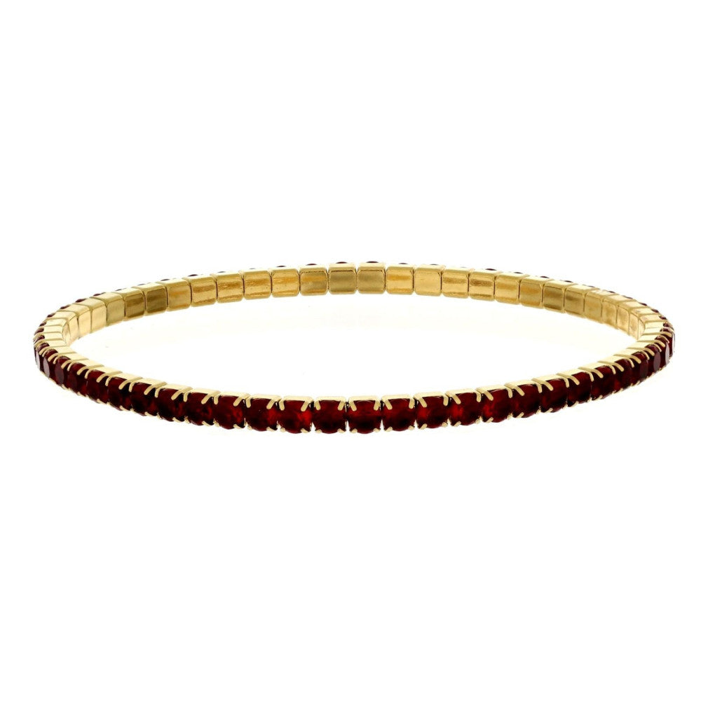 Bracciale tennis elastico donna Urania Preziosi in acciaio e zirconi BRTE02RBGD