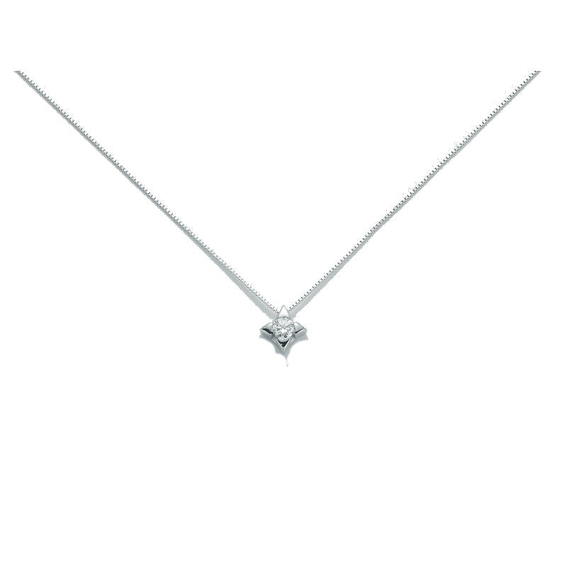 Collana punto luce donna Miluna in oro bianco e diamante CLD2937_012G7
