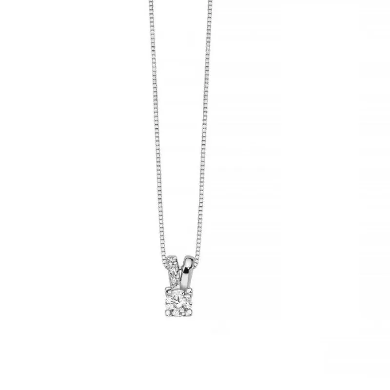 Collana donna Miluna in oro bianco e diamanti CLD4511-024G7