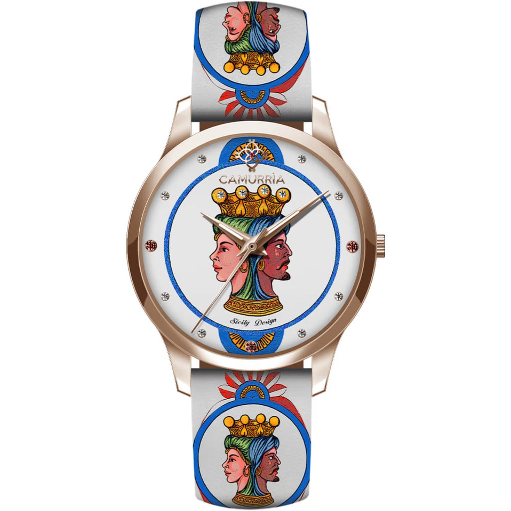 Orologio solo tempo donna Camurria in acciaio e pelle collezione I BEDDI CWD01RT1
