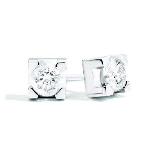 Orecchini punto luce donna Recarlo in oro bianco e diamanti E30PX265/024