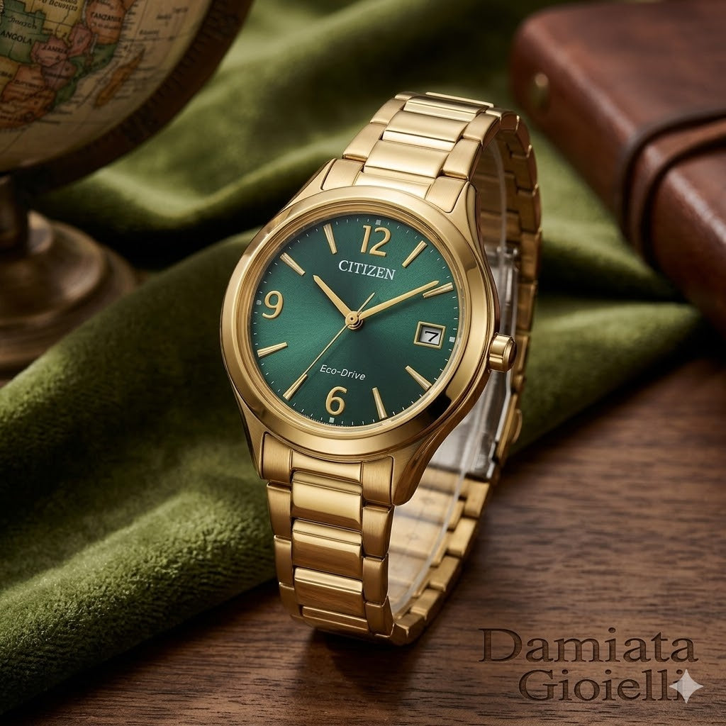 Orologio Citizen donna collezione "OF" in acciaio dorato ref. FE6122-64X