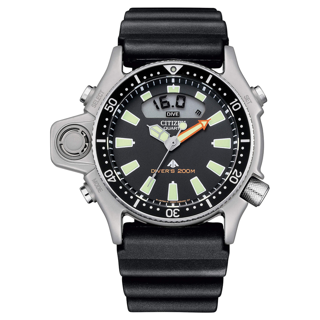 Orologio solo tempo Citizen uomo "PROMASTER AQUALAND" in acciaio e silicone JP2000-08E