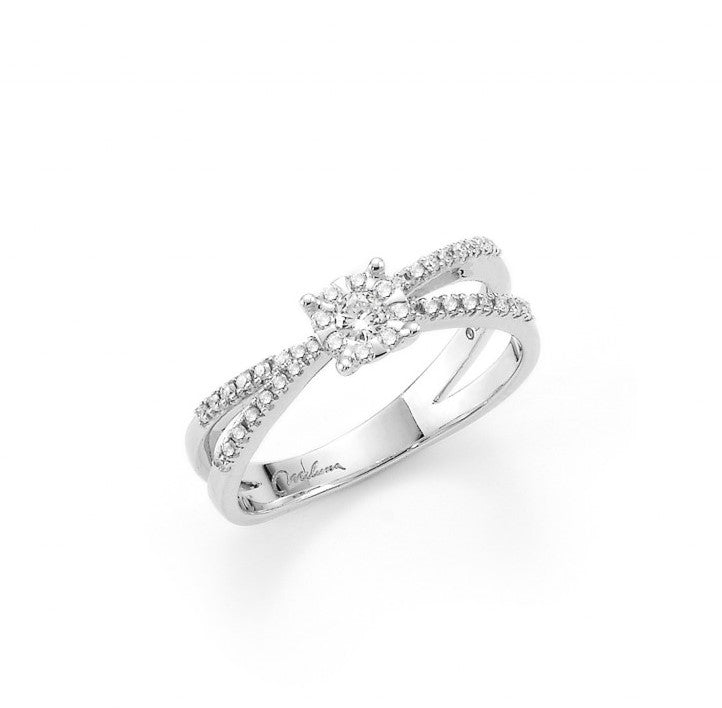 Anello donna Miluna in oro bianco e diamanti LID3142