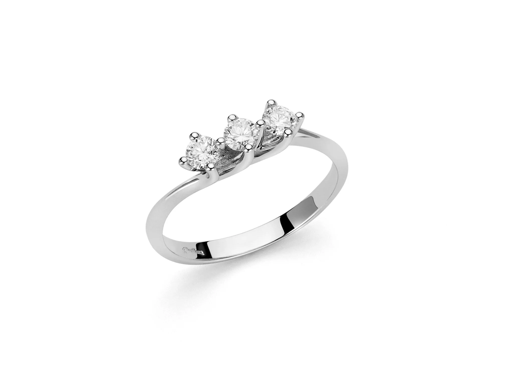 Anello trilogy donna Miluna in oro bianco e diamanti LID3312-039G7V