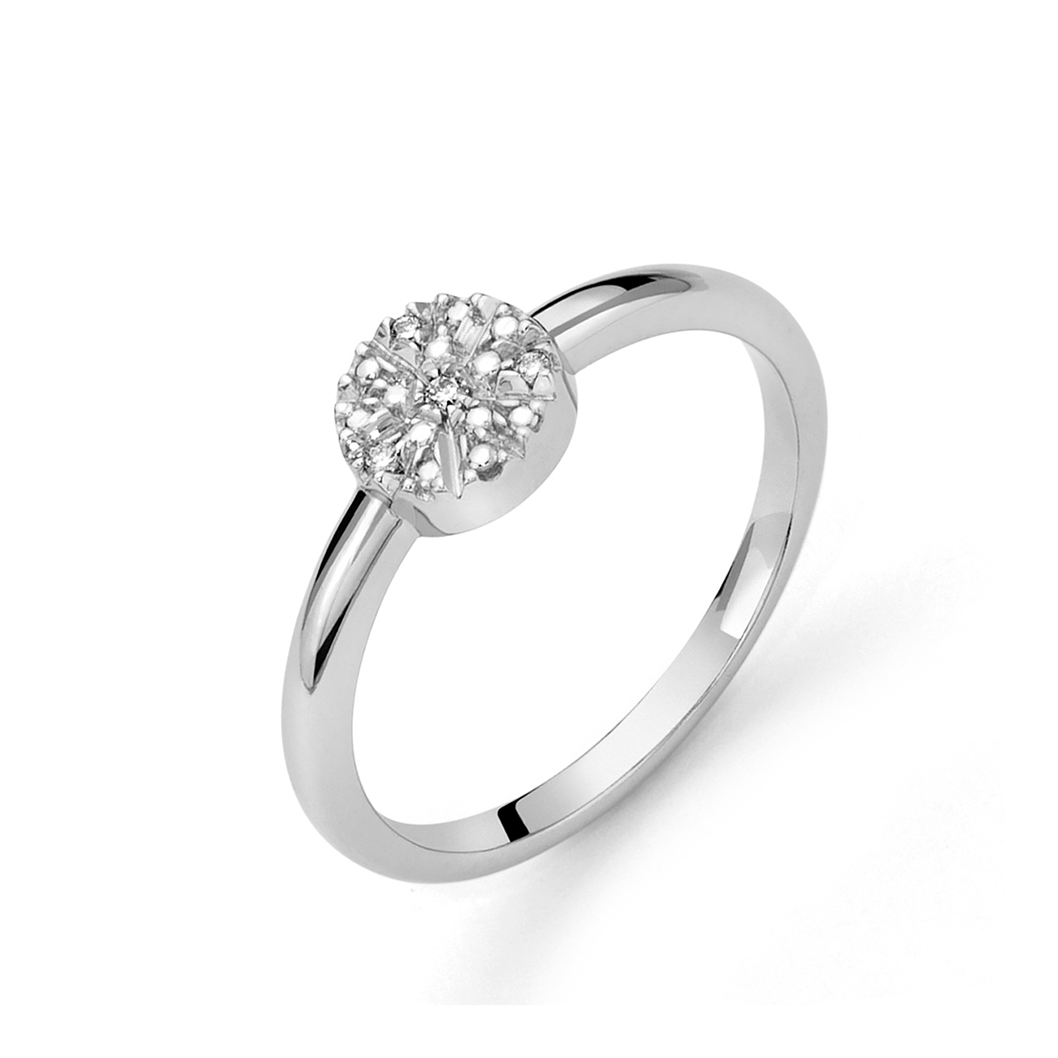 Anello donna Miluna in argento e diamanti LID3557M14