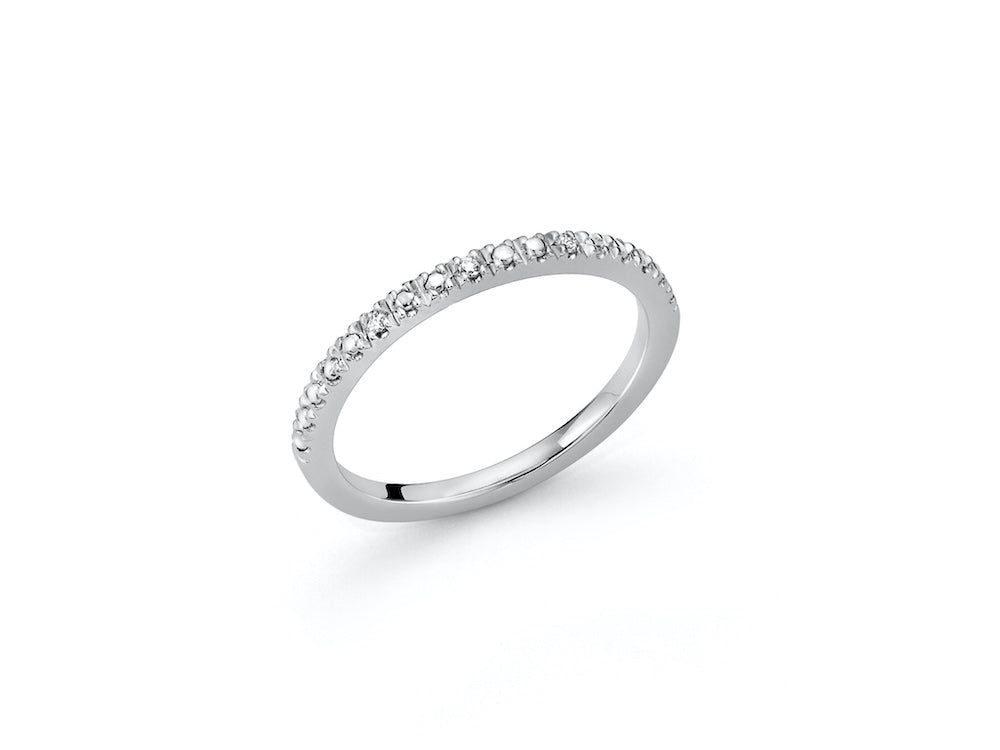 Anello veretta donna Miluna in argento e diamanti LID3559M12