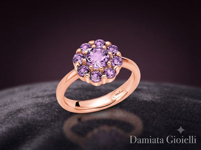 Anello donna Miluna in argento 925% con ametista ref. LID3853