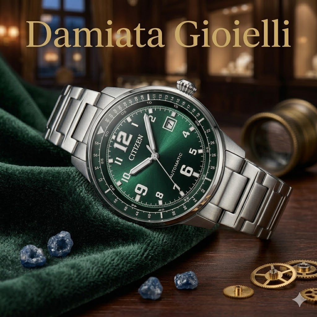 Orologio solo tempo automatico uomo Citizen "MILITARY" in acciaio NJ0190-51X