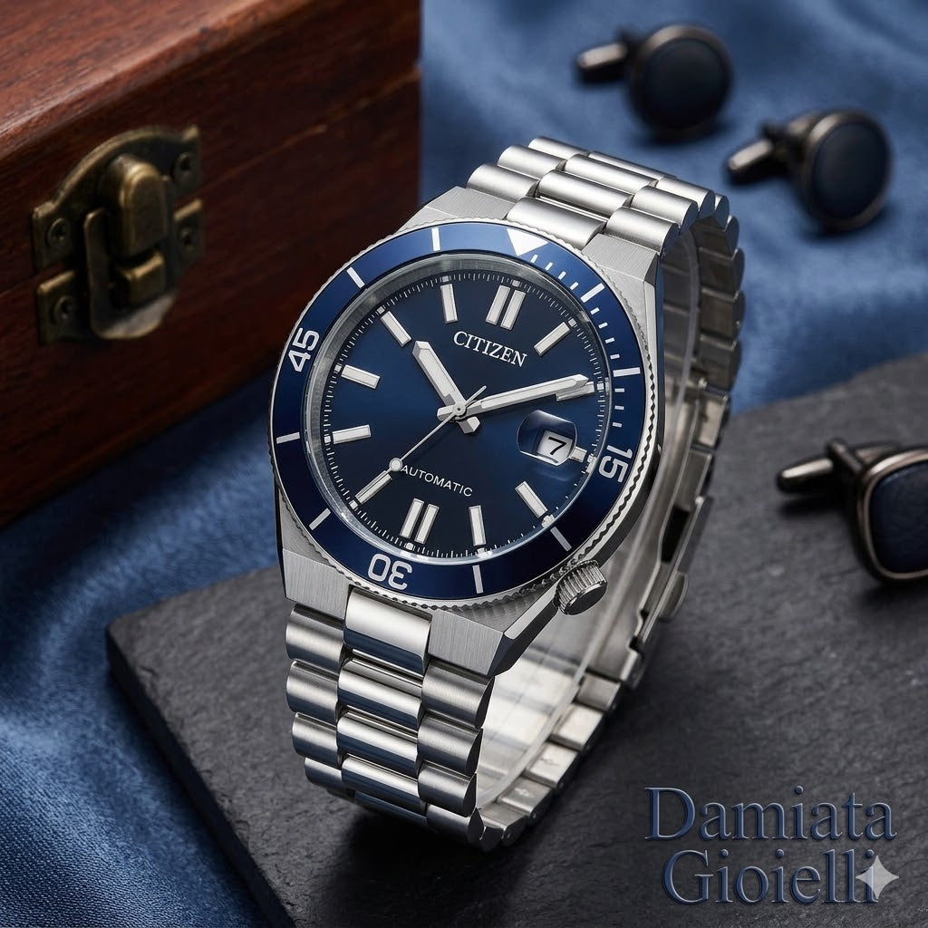 Orologio solo tempo automatico Citizen uomo "TSUYOSA" in acciaio ref. NJ0230-59L