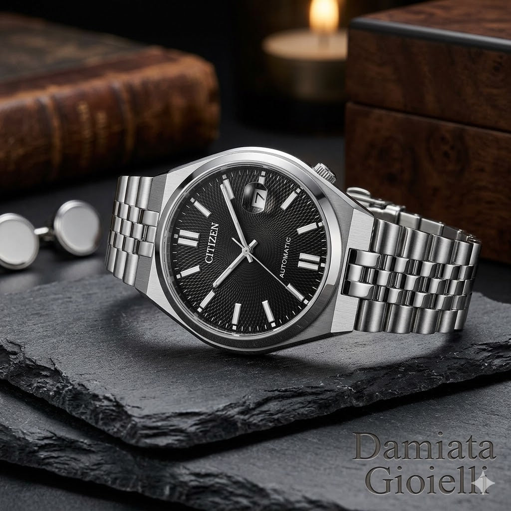 Orologio solo tempo automatico Citizen uomo "TSUYOSA" in acciaio ref. NK0020-55E