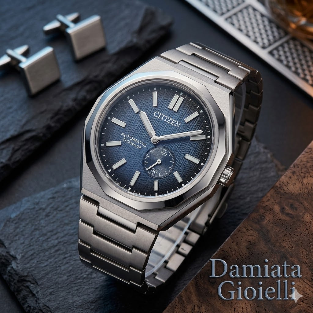 Orologio solo tempo automatico Citizen uomo "ZENSHIN" in titanio ref. NK5020-58M