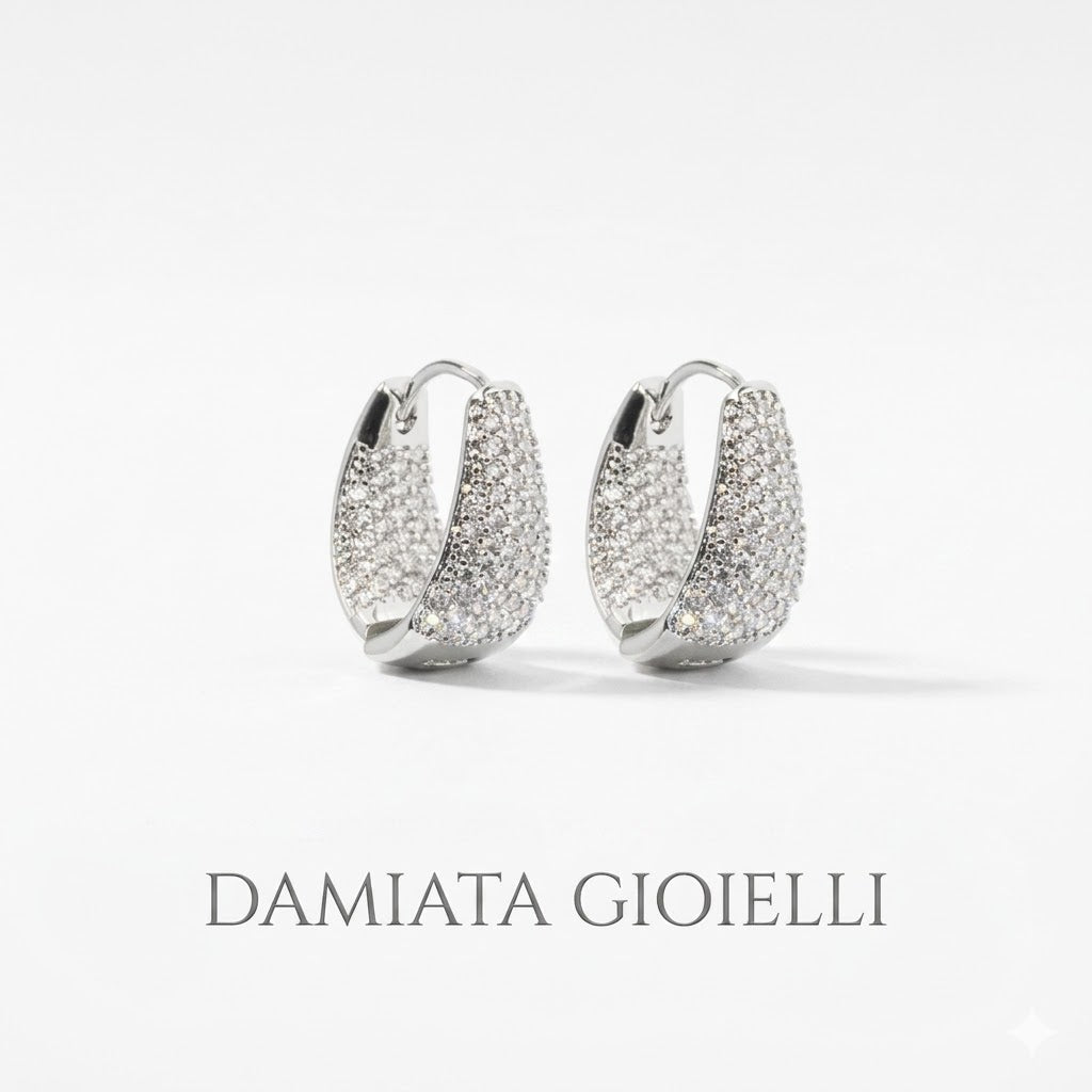 Orecchini donna in lega metallica e zirconi OR5023B